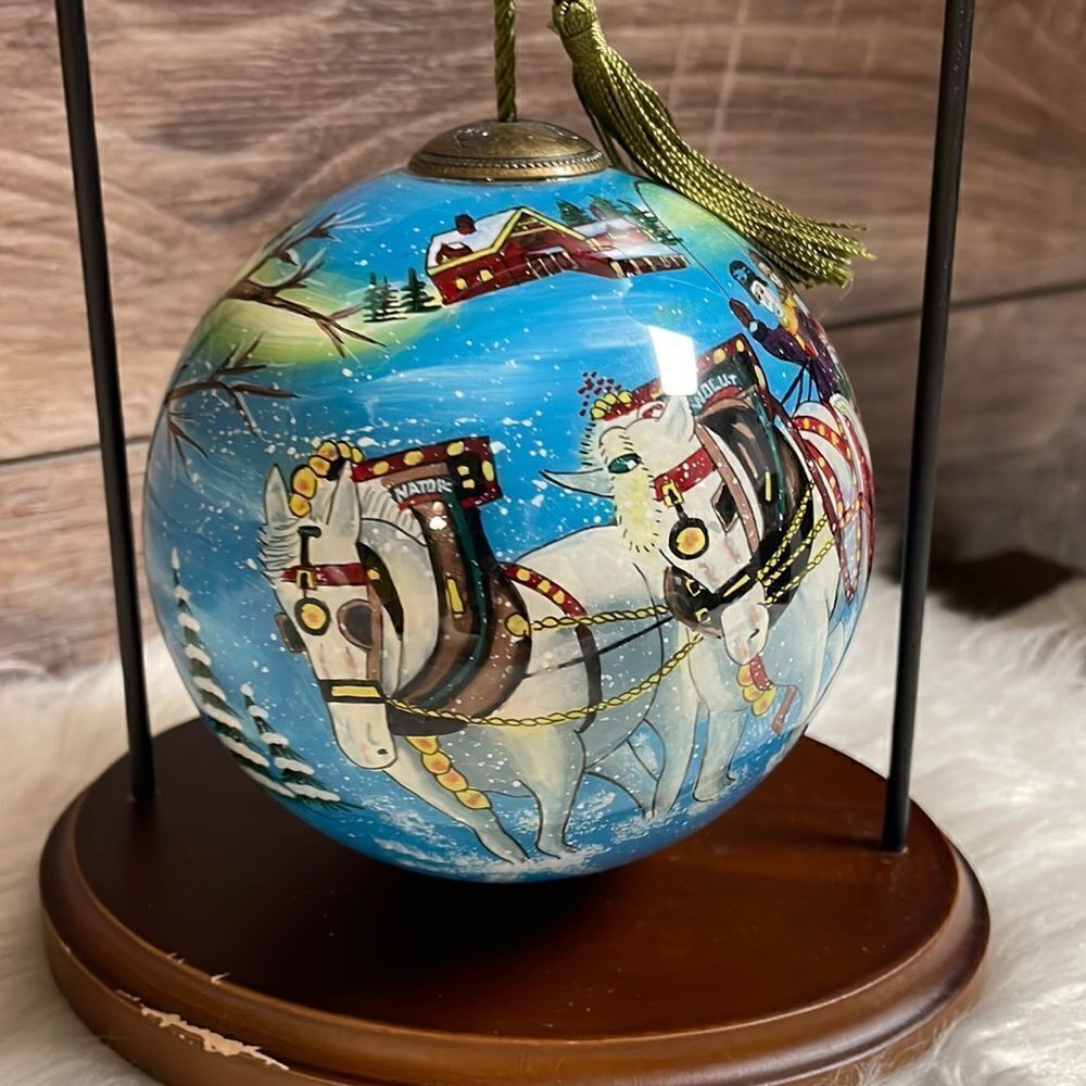 Ne 'Qwa Art Christmas Ornaments ,Winter Sleigh Ride" ,Designer Steve Sherwood
